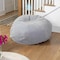 Flash Furniture Duncan Large Gray Faux Sherpa Refillable Bean Bag Chair for Kids and Teens DG-BEAN-LARGE-SHERPA-GY-GG - alternate 1